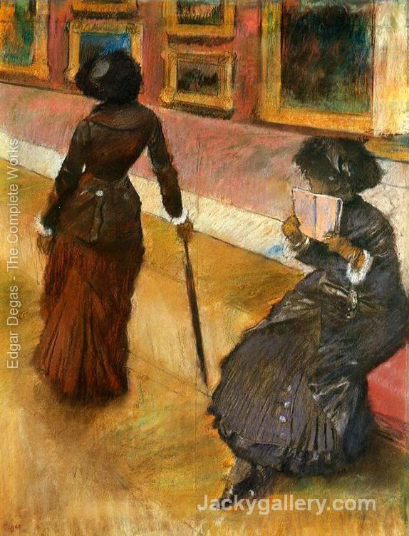 Mary Cassatt at the Louvre I by Edgar Degas paintings reproduction